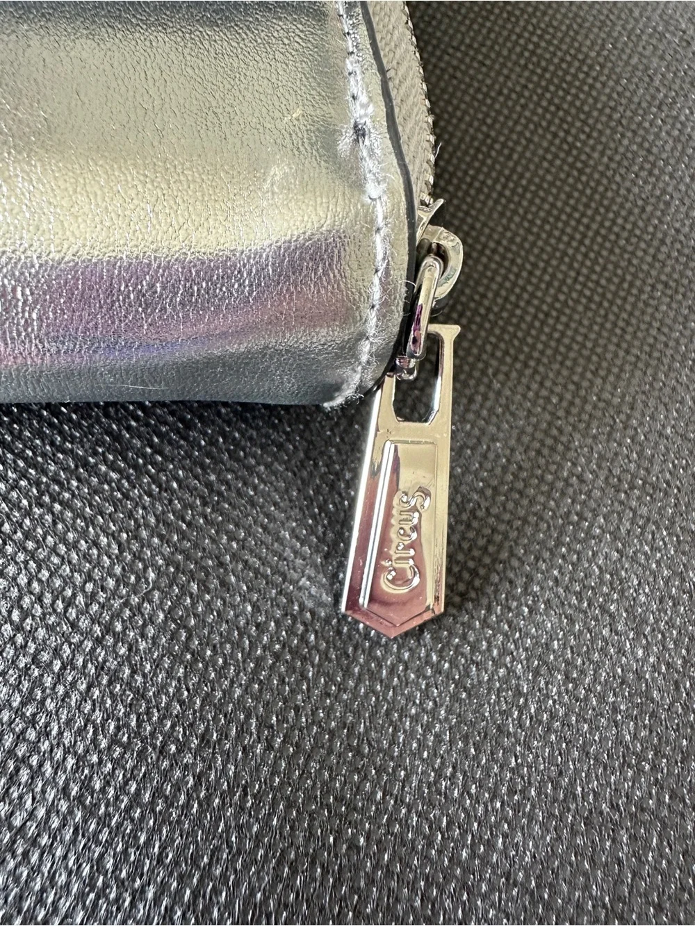 Circus Silver Metallic Bow Shoulder Bag Crossbody Clutch Purse OS